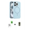MARSİLYAN™- iPhone 16 Pro Kılıf Yankı Form Serisi - Siyah Joko Magic 5D Hayalet Cam + Raze Metal Kamera Lens - BZ