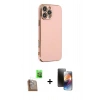 MARSİLYAN™- iPhone 16 Pro Kılıf Yankı Serisi - Siyah 3D Antistatik Mat Seramik Nano Ekran Koruyucu + Raze Metal Kamera Lens - CLTM