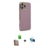 MARSİLYAN™- iPhone 16 Pro Kılıf Yankı Serisi - Siyah 3D Antistatik Seramik Nano Ekran Koruyucu + Raze Metal Kamera Lens - CLTM