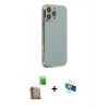 MARSİLYAN™- iPhone 16 Pro Kılıf Yankı Serisi - Siyah 3D Antistatik Seramik Nano Ekran Koruyucu + Raze Metal Kamera Lens - CLTM
