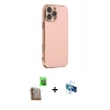 MARSİLYAN™- iPhone 16 Pro Kılıf Yankı Serisi - Siyah 3D Antistatik Seramik Nano Ekran Koruyucu + Raze Metal Kamera Lens - CLTM