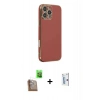 MARSİLYAN™- iPhone 16 Pro Kılıf Yankı Serisi - Siyah Bilvis 0.18mm Plus Cam Ekran Koruyucu + Raze Metal Kamera Lens - CLTM