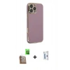 MARSİLYAN™- iPhone 16 Pro Kılıf Yankı Serisi - Siyah Bilvis 0.18mm Plus Cam Ekran Koruyucu + Raze Metal Kamera Lens - CLTM