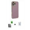 MARSİLYAN™- iPhone 16 Pro Kılıf Yankı Serisi - Siyah Bilvis 0.18mm Plus Cam Ekran Koruyucu + Raze Metal Kamera Lens - SH