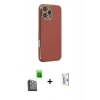MARSİLYAN™- iPhone 16 Pro Kılıf Yankı Serisi - Siyah Bilvis 0.18mm Plus Cam Ekran Koruyucu + Raze Metal Kamera Lens - SH