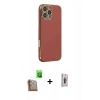 MARSİLYAN™- iPhone 16 Pro Kılıf Yankı Serisi - Siyah Bilvis 3D Cam Ekran Koruyucu + Raze Metal Kamera Lens - CLTM
