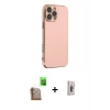 MARSİLYAN™- iPhone 16 Pro Kılıf Yankı Serisi - Siyah Bilvis 3D Cam Ekran Koruyucu + Raze Metal Kamera Lens - CLTM