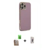 MARSİLYAN™- iPhone 16 Pro Kılıf Yankı Serisi - Siyah Bilvis 3D Cam Ekran Koruyucu + Raze Metal Kamera Lens - CLTM