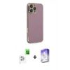 MARSİLYAN™- iPhone 16 Pro Kılıf Yankı Serisi - Siyah Bilvis 5in1 3D Magic Cam Ekran Koruyucu + Raze Metal Kamera Lens - BZ