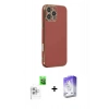 MARSİLYAN™- iPhone 16 Pro Kılıf Yankı Serisi - Siyah Bilvis 5in1 3D Magic Cam Ekran Koruyucu + Raze Metal Kamera Lens - BZ