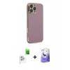 MARSİLYAN™- iPhone 16 Pro Kılıf Yankı Serisi - Siyah Bilvis 5in1 5D Magic Hayalet Cam Ekran Koruyucu + Raze Metal Kamera Lens - BZ