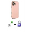 MARSİLYAN™- iPhone 16 Pro Kılıf Yankı Serisi - Siyah Bilvis 5in1 5D Magic Hayalet Cam Ekran Koruyucu + Raze Metal Kamera Lens - BZ