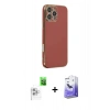 MARSİLYAN™- iPhone 16 Pro Kılıf Yankı Serisi - Siyah Bilvis 5in1 5D Magic Hayalet Cam Ekran Koruyucu + Raze Metal Kamera Lens - BZ