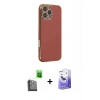 MARSİLYAN™- iPhone 16 Pro Kılıf Yankı Serisi - Siyah Bilvis 5in1 5D Magic Hayalet Cam Ekran Koruyucu + Raze Metal Kamera Lens - SH