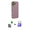 MARSİLYAN™- iPhone 16 Pro Kılıf Yankı Serisi - Siyah Bilvis 5in1 5D Magic Hayalet Cam Ekran Koruyucu + Raze Metal Kamera Lens - SH