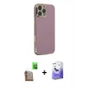 MARSİLYAN™- iPhone 16 Pro Kılıf Yankı Serisi - Siyah Bilvis 5in1 5D Magic Hayalet Cam Ekran Koruyucu + Raze Metal Kamera Lens - CLTM