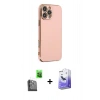 MARSİLYAN™- iPhone 16 Pro Kılıf Yankı Serisi - Siyah Bilvis 5in1 5D Magic Hayalet Cam Ekran Koruyucu + Raze Metal Kamera Lens - SH