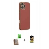 MARSİLYAN™- iPhone 16 Pro Kılıf Yankı Serisi - Siyah Buffer Cam Ekran Koruyucu + Raze Metal Kamera Lens - CLTM