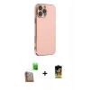 MARSİLYAN™- iPhone 16 Pro Kılıf Yankı Serisi - Siyah Buffer Cam Ekran Koruyucu + Raze Metal Kamera Lens - CLTM