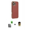 MARSİLYAN™- iPhone 16 Pro Kılıf Yankı Serisi - Siyah Buffer Cam Ekran Koruyucu + Raze Metal Kamera Lens - SH