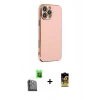 MARSİLYAN™- iPhone 16 Pro Kılıf Yankı Serisi - Siyah Buffer Cam Ekran Koruyucu + Raze Metal Kamera Lens - SH