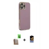MARSİLYAN™- iPhone 16 Pro Kılıf Yankı Serisi - Siyah Buffer Hayalet Cam Ekran Koruyucu + Raze Metal Kamera Lens - CLTM
