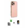 MARSİLYAN™- iPhone 16 Pro Kılıf Yankı Serisi - Siyah Buffer Hayalet Cam Ekran Koruyucu + Raze Metal Kamera Lens - SH