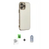 MARSİLYAN™- iPhone 16 Pro Kılıf Yankı Serisi - Siyah Joko Magic 5D Cam + Raze Metal Kamera Lens - BZ
