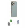 MARSİLYAN™- iPhone 16 Pro Kılıf Yankı Serisi - Siyah Joko Magic 5D Cam + Raze Metal Kamera Lens - SH