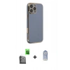 MARSİLYAN™- iPhone 16 Pro Kılıf Yankı Serisi - Siyah Joko Magic 5D Cam + Raze Metal Kamera Lens - SH