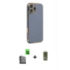 MARSİLYAN™- iPhone 16 Pro Kılıf Yankı Serisi - Siyah Joko Magic 5D Hayalet Cam + Raze Metal Kamera Lens - SH