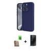 MARSİLYAN™- iPhone 16 Pro Kılıf Yankı Yansıma Özel Seri - Siyah 3D Antistatik Hayalet Cam Ekran Koruyucu + Raze Metal Kamera Lens - CLTM