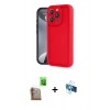 MARSİLYAN™- iPhone 16 Pro Kılıf Yankı Yansıma Özel Seri - Siyah 3D Antistatik Seramik Nano Ekran Koruyucu + Raze Metal Kamera Lens - CLTM