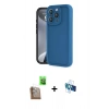 MARSİLYAN™- iPhone 16 Pro Kılıf Yankı Yansıma Özel Seri - Siyah 3D Antistatik Seramik Nano Ekran Koruyucu + Raze Metal Kamera Lens - CLTM