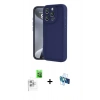 MARSİLYAN™- iPhone 16 Pro Kılıf Yankı Yansıma Özel Seri - Siyah 3D Antistatik Seramik Nano Ekran Koruyucu + Raze Metal Kamera Lens - BZ