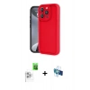 MARSİLYAN™- iPhone 16 Pro Kılıf Yankı Yansıma Özel Seri - Siyah 3D Antistatik Seramik Nano Ekran Koruyucu + Raze Metal Kamera Lens - BZ