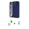 MARSİLYAN™- iPhone 16 Pro Kılıf Yankı Yansıma Özel Seri - Siyah Bilvis 0.18mm Plus Cam Ekran Koruyucu + Raze Metal Kamera Lens - BZ