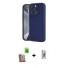 MARSİLYAN™- iPhone 16 Pro Kılıf Yankı Yansıma Özel Seri - Siyah Bilvis 3D Cam Ekran Koruyucu + Raze Metal Kamera Lens - CLTM