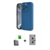MARSİLYAN™- iPhone 16 Pro Kılıf Yankı Yansıma Özel Seri - Siyah Bilvis 3D Mat Cam Ekran Koruyucu + Raze Metal Kamera Lens - SH