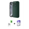MARSİLYAN™- iPhone 16 Pro Kılıf Yankı Yansıma Özel Seri - Siyah Bilvis 5in1 3D Magic Cam Ekran Koruyucu + Raze Metal Kamera Lens - BZ