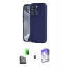 MARSİLYAN™- iPhone 16 Pro Kılıf Yankı Yansıma Özel Seri - Siyah Bilvis 5in1 3D Magic Cam Ekran Koruyucu + Siyah Raze Metal Kamera Lens