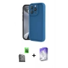 MARSİLYAN™- iPhone 16 Pro Kılıf Yankı Yansıma Özel Seri - Siyah Bilvis 5in1 3D Magic Cam Ekran Koruyucu + Siyah Raze Metal Kamera Lens