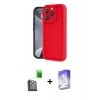 MARSİLYAN™- iPhone 16 Pro Kılıf Yankı Yansıma Özel Seri - Siyah Bilvis 5in1 3D Magic Cam Ekran Koruyucu + Siyah Raze Metal Kamera Lens