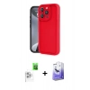 MARSİLYAN™- iPhone 16 Pro Kılıf Yankı Yansıma Özel Seri - Siyah Bilvis 5in1 5D Magic Hayalet Cam Ekran Koruyucu + Raze Metal Kamera Lens - BZ