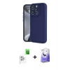 MARSİLYAN™- iPhone 16 Pro Kılıf Yankı Yansıma Özel Seri - Siyah Bilvis 5in1 5D Magic Hayalet Cam Ekran Koruyucu + Raze Metal Kamera Lens - BZ