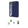 MARSİLYAN™- iPhone 16 Pro Kılıf Yankı Yansıma Özel Seri - Siyah Bilvis Hayalet Cam Ekran Koruyucu + Raze Metal Kamera Lens - BZ