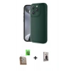 MARSİLYAN™- iPhone 16 Pro Kılıf Yankı Yansıma Özel Seri - Siyah Bilvis Hayalet Cam Ekran Koruyucu + Raze Metal Kamera Lens - CLTM