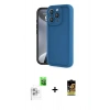 MARSİLYAN™- iPhone 16 Pro Kılıf Yankı Yansıma Özel Seri - Siyah Buffer Cam Ekran Koruyucu + Raze Metal Kamera Lens - BZ