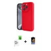 MARSİLYAN™- iPhone 16 Pro Kılıf Yankı Yansıma Özel Seri - Siyah Buffer Hayalet Cam Ekran Koruyucu + Beyaz Raze Metal Kamera Lens