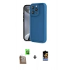 MARSİLYAN™- iPhone 16 Pro Kılıf Yankı Yansıma Özel Seri - Siyah Buffer Hayalet Cam Ekran Koruyucu + Çöl Titanyum Raze Metal Kamera Lens